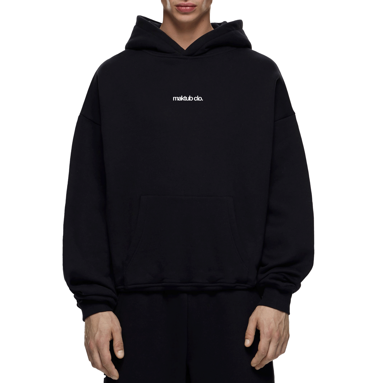 Cotton-Fleece Hood [BLACK]